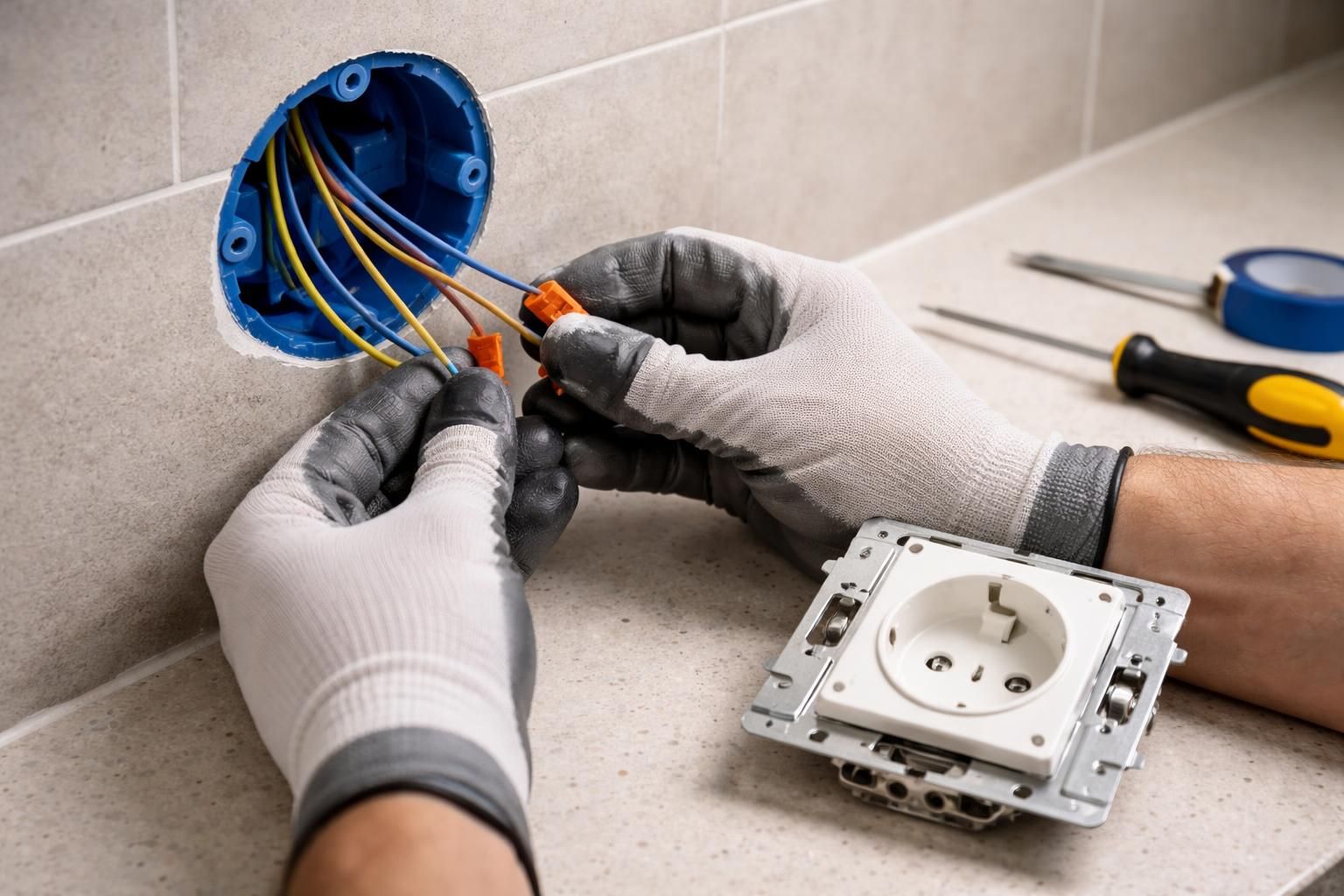 découvrez notre guide complet pour installer une prise électrique sur le plan de travail de votre cuisine, en respectant les normes en vigueur pour garantir une installation conforme et sécurisée.