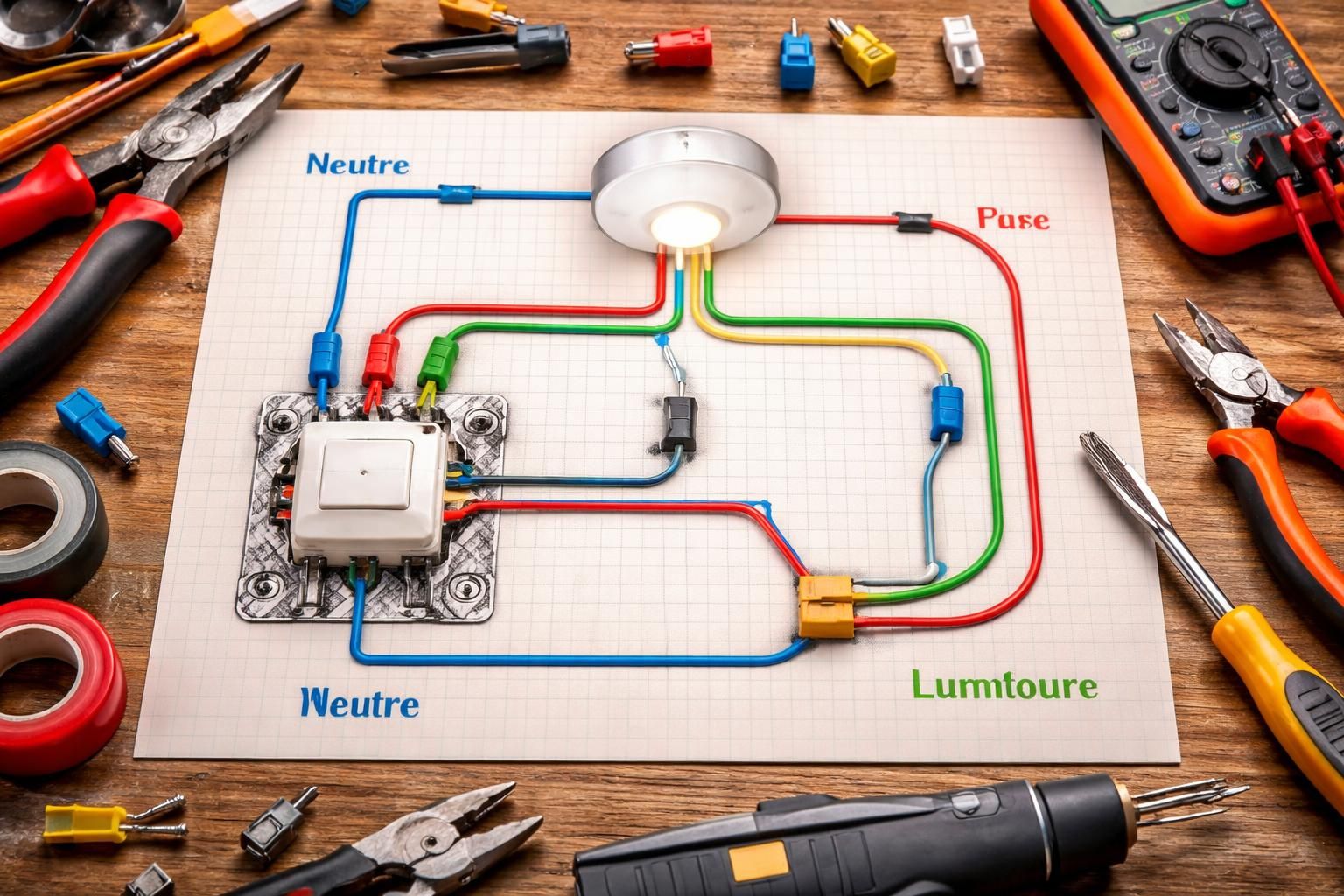 découvrez notre guide complet pour réussir votre installation électrique avec un câblage d'interrupteur simple allumage. schémas détaillés et conseils pratiques pour une pose facile et sécurisée.